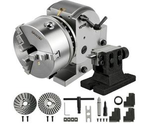 VEVOR Tête de Division 6" 160 mm Ensemble Tête Universelle Utilisable pour la Division Directe et Indirecte avec 3 Mâchoires de Mandrin 2 Plaques de Séparation pour Fraiseuse, Rectifieuse, Perceuse