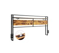 VEVOR Tête de lit pour lit King Size, tête de lit sur Pied réglable en Hauteur avec étagère de Rangement, avec Prises et Port USB, pour différents Cadres de lit, Assemblage Facile, Noir et Marron