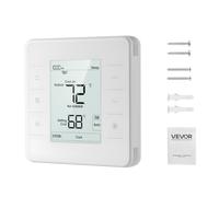 VEVOR Thermostat Programmable Domestique 7 Jours, avec Écran Rétroéclairé, Mode Refroidissement et Chauffage, Température 5-37℃, Thermostat pour Pompe à Chaleur, Climatiseur, Chauffage au Sol, Blanc
