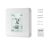 VEVOR Thermostat Programmable Domestique 7 Jours, avec Écran Rétroéclairé, Mode Refroidissement et Chauffage, Température 5-37℃, Thermostat pour Pompe à Chaleur, Climatiseur, Chauffage au Sol, Blanc