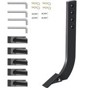 VEVOR Tige de labourage de lame de caisson 464 x 209 mm tige de grattoir de scarificateur 4 pièces tige de ripper 4 trous avec dents et broches coniques amovibles pour remplacement, creuser, labourer