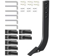 VEVOR Tige de labourage de lame de caisson 464 x 209 mm tige de grattoir de scarificateur 6 pièces tige de ripper 4 trous avec dents et broches coniques amovibles pour remplacement, creuser, labourer