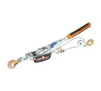 VEVOR Tire Fort Charge 5 T Treuil Manuel à Cliquet Câble Acier 3,5 m 3 Crochets Outil d'Extraction Robuste avec Deux Engrenages pour Déplacer Articles, Sauvetage des Véhicules, Transporter des Bûches