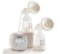 VEVOR Tire-lait Électrique Double 4 Modes 16 Niveaux Haute Aspiration 300 mmHg