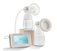 VEVOR Tire-lait Électrique Simple/Double Réglable Tire-laits 4 Modes 9/15 Niveaux Pompe à Piston Alternatif Anti-reflux Aspiration 300 mmHg Brides de Poitrine 18/22 mm pour Voyage Maison Allaitement