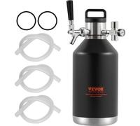 VEVOR Tireuse à Bière Portable 4 L Mini Growler Pression Réglable 0~30 PSI Mini Fût à Pression Isotherme en Inox pour Garder la Fraîcheur et la Carbonatation de la Bière Pression Camping Pique-Nique