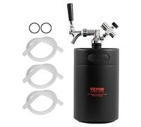 VEVOR Tireuse à Bière Portable 5 L Mini Growler Pression Réglable 0~30 PSI Mini Fût à Pression en Acier Inoxydable pour Garder la Fraîcheur et la Carbonatation de la Bière Pression Camping Pique-Nique