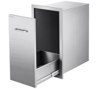 VEVOR Tiroir à Déchets de Cuisine Extérieur, Tiroir à Poubelle en Acier Inoxydable LxPxH 344 x 498 x 655 mm, Capacité de Charge Maximale de 25 kg par Niveau, pour Barbecue Extérieur et Cuisine Îlot