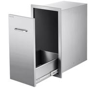 VEVOR Tiroir à Déchets de Cuisine Extérieur, Tiroir à Poubelle en Acier Inoxydable LxPxH 344 x 498 x 655 mm, Capacité de Charge Maximale de 25 kg par Niveau, pour Barbecue Extérieur et Cuisine Îlot