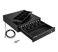 VEVOR Tiroir-caisse enregistreuse 41 cm – Manuel et automatique – 5 billets, 8 pièces – RJ11/RJ12