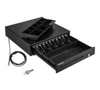 VEVOR Tiroir-Caisse Enregistreuse Automatique Manuel 41x42x10 cm Port RJ11/RJ12