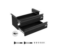 VEVOR Tiroir Coulissant sous Bureau, 457x227x200 mm, Tiroir Organisateur de Rangement sous Bureau Caché à 2 Couches, Capacité de Charge 5 kg, pour Maison sous Table, Poste de Travail Assis-debout