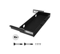 VEVOR Tiroir Coulissant sous Bureau, 635x232x75 mm, Tiroir Organisateur de Rangement de Bureau Caché, Capacité de Charge 5 kg, Espace Économisé pour Maison sous Table, Poste de Travail Assis-debout