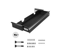 VEVOR Tiroir Coulissant sous Bureau, 740x235x107 mm, Tiroir Organisateur de Rangement de Bureau Caché, Capacité de Charge 5 kg, Espace Économisé pour Maison sous Table, Poste de Travail Assis-Debout