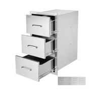 VEVOR Tiroirs de Cuisine d’Extérieur Triples de 47x57x57 cm pour Barbecue
