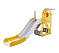VEVOR Toboggan Intérieur Enfants 1-12 Ans Toboggan Extérieur pour Enfants de Moins de 49,9 kg avec Panier de Basket Bande Antidérapante Escalier Espace Stockage Aire de Jeux Toboggan pour Tout-Petits