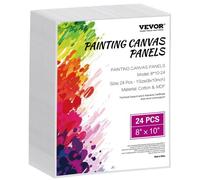 VEVOR Toile blanche pour peinture toile à peindre 203x254 mm pour enfant 24 pcs