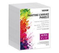 VEVOR Toile blanche pour peinture, lot de 40, toile à peindre, 203x254 mm, tableau en toile pour la peinture pour croquis, peinture acrylique et à l'huile, aquarelle, pour enfants et professionnels