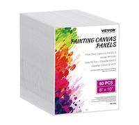 VEVOR Toile blanche pour peinture, lot de 60, toile à peindre, 203x254 mm, tableau en toile pour la peinture pour croquis, peinture acrylique et à l'huile, aquarelle, pour enfants et professionnels