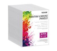 VEVOR Toile blanche pour peinture, lot de 60, toile à peindre, 203x254 mm, tableau en toile pour la peinture pour croquis, peinture acrylique et à l'huile, aquarelle, pour enfants et professionnels