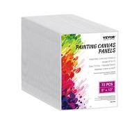 VEVOR Toile blanche pour peinture, lot de 72, toile à peindre, 203x254 mm, tableau en toile pour la peinture pour croquis, peinture acrylique et à l'huile, aquarelle, pour enfants et professionnels