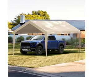 VEVOR Toile d'auvent de Rechange pour abri de Voiture, 6,1x3 m, bâche de Tente de Garage, imperméable et protégée Contre UV, élastiques à Boule, (Couverture supérieure Uniquement, Cadre Non Inclus)