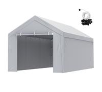 VEVOR Toile d'auvent remplacement abri voiture top+mur latéral 6,1 x 3 m gris