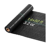 VEVOR Toile de Paillage 0,4x15,2 m Bâche Anti Mauvaise Herbe 90 g/m² Géotextile Anti Repousse Tissé PP pour Protection Contre Mauvaises Herbes, Couverture Sol, Jardin, Potager, Parterres Fleurs, Noir