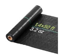VEVOR Toile de Paillage 0,4x15,2 m Bâche Anti Mauvaise Herbe 90 g/m² Géotextile Anti Repousse Tissé PP pour Protection Contre Mauvaises Herbes, Couverture Sol, Jardin, Potager, Parterres Fleurs, Noir