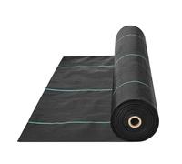VEVOR Toile de Paillage Anti-Mauvaises Herbes 1,8x30,5 m Géotextile Tissé Anti Repousse Herbe Sous Gravier 108 g/m² Toile PP Perméable Résistant à Déchirure pour Aménagement Paysager, Couvre-sol, Noir