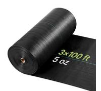VEVOR Toile de Paillage Bâche Anti Mauvaise Herbe Géotextile 0,9x30,5 m 168 g/m²