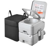 VEVOR Toilette de Camping avec Chasses d'Eau, Toilette Portable avec Réservoir à Déchets Amovible 20 L, pour Domicile Camping-car Caravane Bateau Randonnée, WC de Voyage avec Réservoir d'Eau 12 L