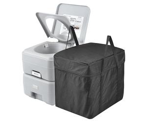 VEVOR Toilette Portable avec Chasse d’Eau, Toilette de Camping avec Réservoir à Matières 20 L et Réservoir d’Eau 12 L, WC de Voyage avec Sac de Transport, Étanche Sans Odeur, pour Camping-car Caravane