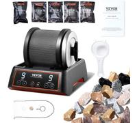 VEVOR Tonneau à Polir Roche Kit de Polissage 1,13 kg 9 Vitesses avec Minuterie
