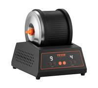 VEVOR Tonneau de Polissage de Pierres Capacité de 1,8 kg, Polisseuse de Pierres sans Courroie, 4 Vitesses, Minuterie de 9 Jours, avec Adaptateur et Protection contre les Surcharges, Atelier Bricolage