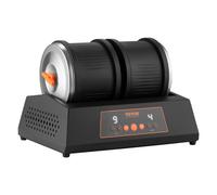 VEVOR Tonneau de Polissage de Pierres Capacité de 3,6 kg, Polisseuse de Pierres à 4 Vitesses, Minuterie de 9 Jours, Double Barillet avec Adaptateur, pour Pros et Amateurs, Atelier, Bricolage