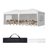 VEVOR Tonnelle Pop-up Gazebo Auvent Abri Solaire 5,9x2,96 m avec Parois Latérale
