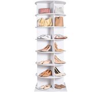VEVOR Tour à chaussures pivotante Étagère à chaussures pour le rangement avec 7 niveaux, présentation des chaussures pivotant à 360°, Lazy Susan Organisateur d'étagères à chaussures