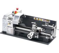 VEVOR Tour à métaux, 21x37 cm, 550 W, 0-2500 tr/min Vitesse variable, tour d'établi, pour l'usinage de pièces de précision, filets métriques impériaux, métaux tendres, matières plastiques