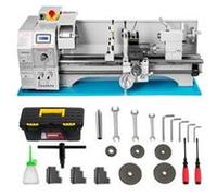 Tour à Métaux de Précision Mini Tour à Vitesse Variable 750 W 220x600 mm
