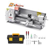 VEVOR Tour à Métaux d'Établi Filetage Électrique 220x450 mm Alimentation Automatique 2500 tr/min 1250 W Moteur Sans Balais, avec Accessoires, Tour à Métaux pour Usinage Traitement Pièces de Précision
