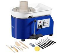VEVOR Tour de Potier 28 cm de Dia. Roue de Poterie Électrique 350 W 60-300 tr/min Machine de Poterie Électrique Charge Max. 5 kg d’Argile avec Pédale Bassin Amovible pour Modeler Artisanat Céramique