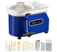 VEVOR Tour de Potier 28 cm de Dia. Roue de Poterie Électrique 350 W 60-300 tr/min Machine de Poterie Électrique Charge Max. 5 kg d’Argile avec Pédale Bassin Amovible pour Modeler Artisanat Céramique