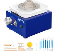VEVOR Tour de potier électrique Machine à roue céramique 30W 2 disques rotatifs 10cm