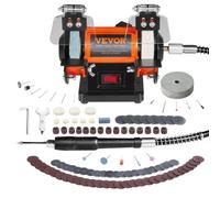 VEVOR Touret à Meuler Polisseuse d’Établi 50 W 2980 tr/min avec 3 Meules Bijoux
