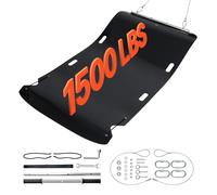 VEVOR Traîneau à Cerfs, 230x117,5 cm, Traîneau de Chasse Utilitaire PEHD, Charge 680 kg, Traction Manuelle, Remorquage Compatible VTT UTV Tracteur, Tapis Transporteur pour Jardin, Pêche Glace, Bois