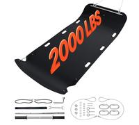 VEVOR Traîneau à Cerfs, 280x117,5 cm, Traîneau de Chasse Utilitaire PEHD, Charge 907 kg, Traction Manuelle, Remorquage Compatible VTT UTV Tracteur, Tapis Transporteur pour Jardin, Pêche Glace, Bois