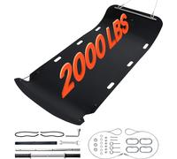 VEVOR Traîneau de cerf, 280x117,5 cm, HDPE multi-usage, capacité de charge 907 kg, traction manuelle, remorquage compatible avec tracteur ATV-UTV, tapis de transport pour jardin, pêche sur glace, bois