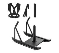 VEVOR Traîneau de Puissance Poussée et Traction, Équipement d'Entraînement de Force avec Poignées, en Acier, pour Vitesse et Explosivité, Compatible avec Disques de 2,5 et 5 cm, Gym Fitness, Noir