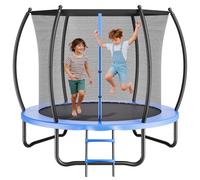VEVOR Trampoline d'extérieur, 244 x 244 cm, Trampoline de Loisirs antirouille avec Filet de sécurité et Coussin épais, certifié ASTM, capacité de Charge maximale de 120 kg, pour Enfants et Adultes